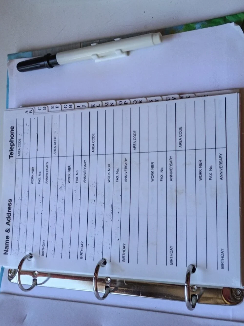 Address And Telephone Book Write And Erase Lightly Used